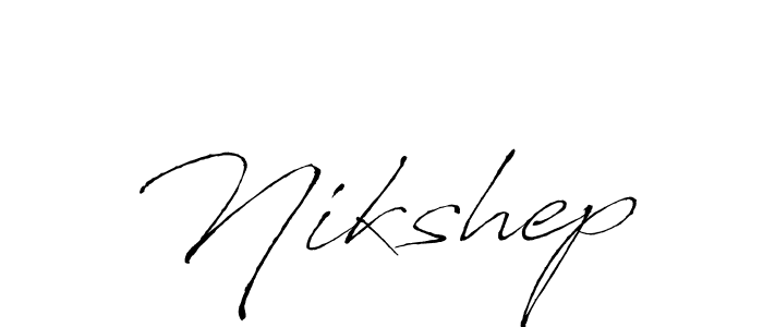 How to make Nikshep name signature. Use Antro_Vectra style for creating short signs online. This is the latest handwritten sign. Nikshep signature style 6 images and pictures png