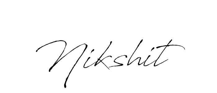 How to make Nikshit name signature. Use Antro_Vectra style for creating short signs online. This is the latest handwritten sign. Nikshit signature style 6 images and pictures png