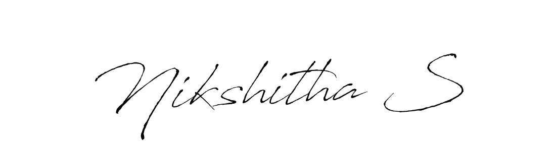 Similarly Antro_Vectra is the best handwritten signature design. Signature creator online .You can use it as an online autograph creator for name Nikshitha S. Nikshitha S signature style 6 images and pictures png