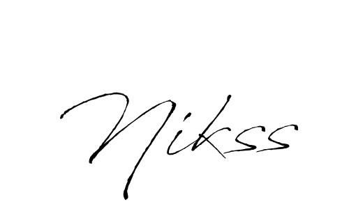 Create a beautiful signature design for name Nikss. With this signature (Antro_Vectra) fonts, you can make a handwritten signature for free. Nikss signature style 6 images and pictures png