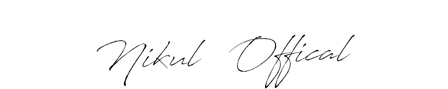 Also You can easily find your signature by using the search form. We will create Nikul   Offical name handwritten signature images for you free of cost using Antro_Vectra sign style. Nikul   Offical signature style 6 images and pictures png