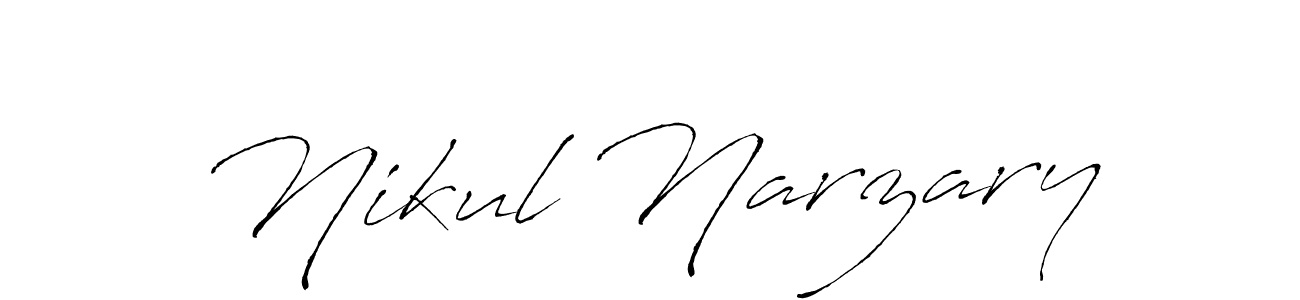 How to make Nikul Narzary name signature. Use Antro_Vectra style for creating short signs online. This is the latest handwritten sign. Nikul Narzary signature style 6 images and pictures png