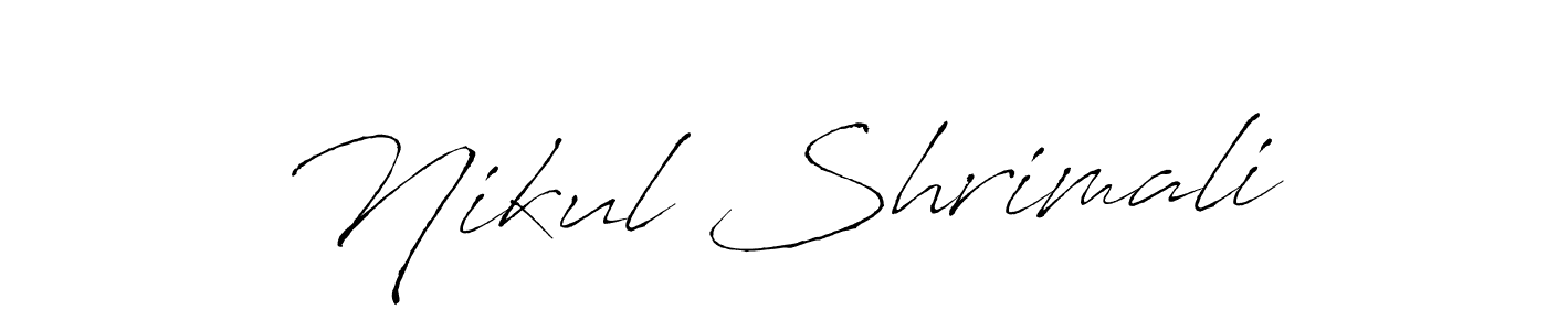 Make a beautiful signature design for name Nikul Shrimali. With this signature (Antro_Vectra) style, you can create a handwritten signature for free. Nikul Shrimali signature style 6 images and pictures png