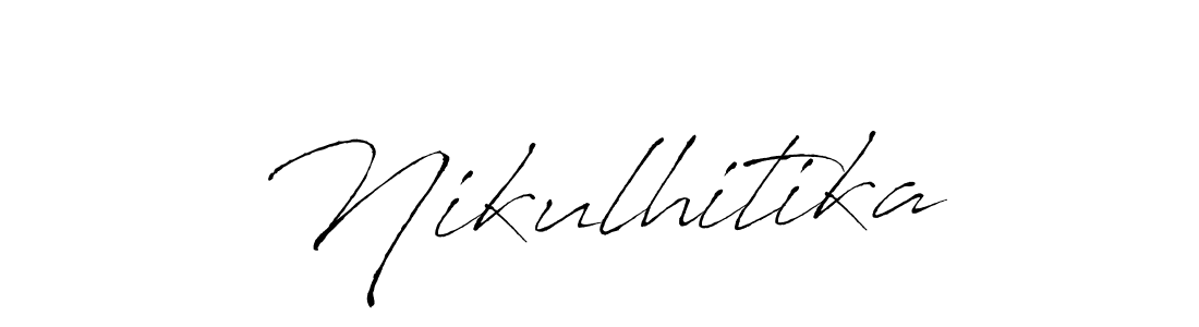 How to make Nikulhitika name signature. Use Antro_Vectra style for creating short signs online. This is the latest handwritten sign. Nikulhitika signature style 6 images and pictures png