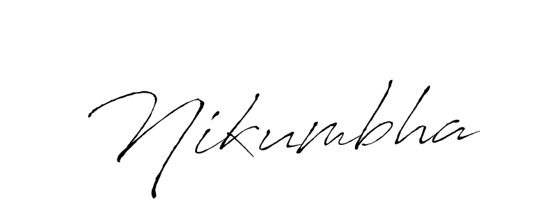 Nikumbha stylish signature style. Best Handwritten Sign (Antro_Vectra) for my name. Handwritten Signature Collection Ideas for my name Nikumbha. Nikumbha signature style 6 images and pictures png