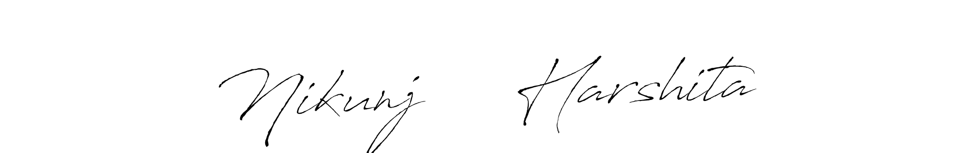 Use a signature maker to create a handwritten signature online. With this signature software, you can design (Antro_Vectra) your own signature for name Nikunj     Harshita. Nikunj     Harshita signature style 6 images and pictures png