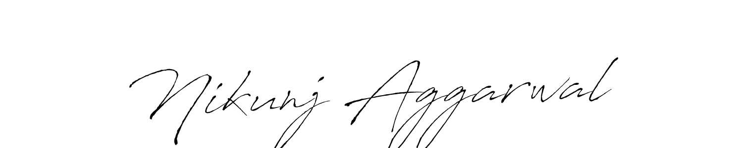 Make a beautiful signature design for name Nikunj Aggarwal. With this signature (Antro_Vectra) style, you can create a handwritten signature for free. Nikunj Aggarwal signature style 6 images and pictures png