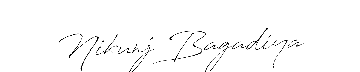 How to make Nikunj Bagadiya signature? Antro_Vectra is a professional autograph style. Create handwritten signature for Nikunj Bagadiya name. Nikunj Bagadiya signature style 6 images and pictures png