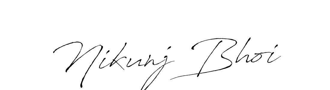 Antro_Vectra is a professional signature style that is perfect for those who want to add a touch of class to their signature. It is also a great choice for those who want to make their signature more unique. Get Nikunj Bhoi name to fancy signature for free. Nikunj Bhoi signature style 6 images and pictures png