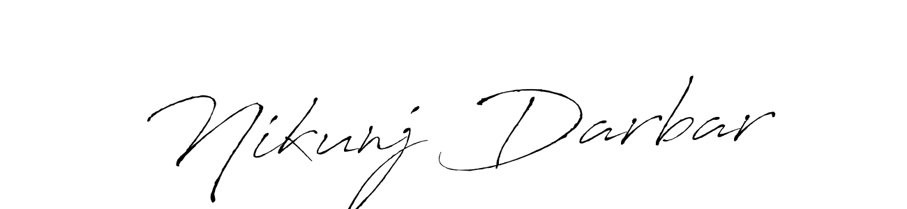 Nikunj Darbar stylish signature style. Best Handwritten Sign (Antro_Vectra) for my name. Handwritten Signature Collection Ideas for my name Nikunj Darbar. Nikunj Darbar signature style 6 images and pictures png