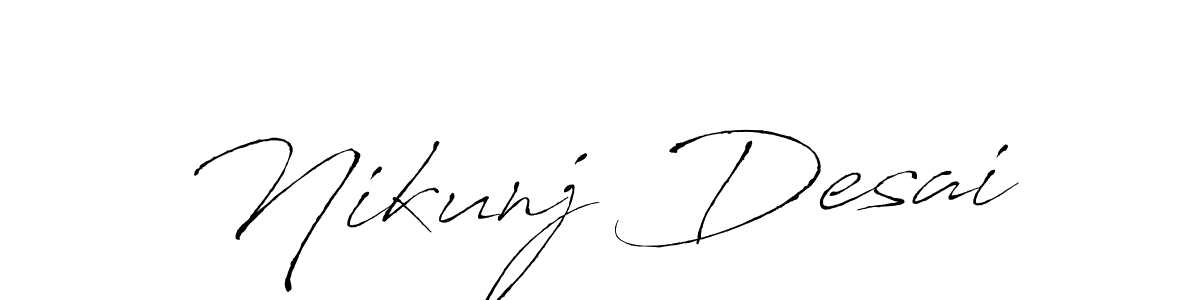 Design your own signature with our free online signature maker. With this signature software, you can create a handwritten (Antro_Vectra) signature for name Nikunj Desai. Nikunj Desai signature style 6 images and pictures png