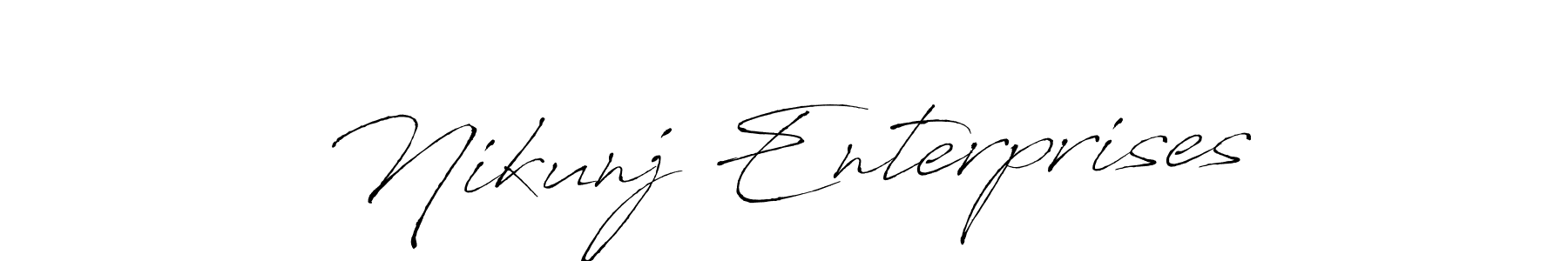Nikunj Enterprises stylish signature style. Best Handwritten Sign (Antro_Vectra) for my name. Handwritten Signature Collection Ideas for my name Nikunj Enterprises. Nikunj Enterprises signature style 6 images and pictures png