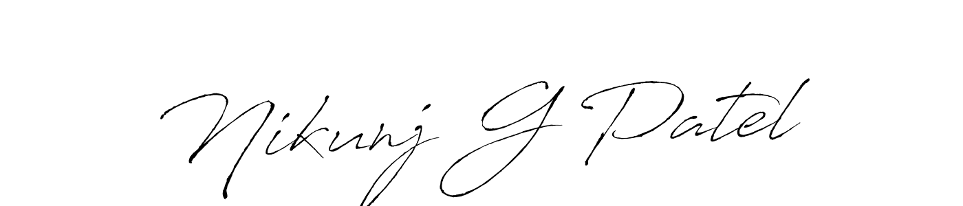 You should practise on your own different ways (Antro_Vectra) to write your name (Nikunj G Patel) in signature. don't let someone else do it for you. Nikunj G Patel signature style 6 images and pictures png