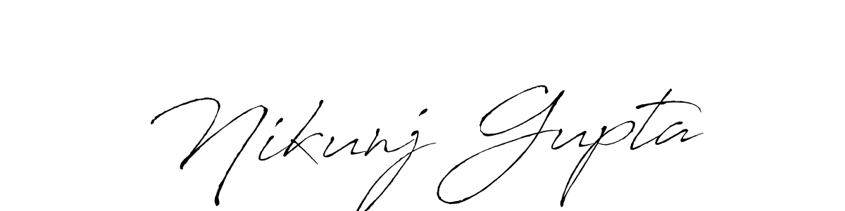 Make a beautiful signature design for name Nikunj Gupta. With this signature (Antro_Vectra) style, you can create a handwritten signature for free. Nikunj Gupta signature style 6 images and pictures png