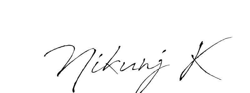 How to Draw Nikunj K signature style? Antro_Vectra is a latest design signature styles for name Nikunj K. Nikunj K signature style 6 images and pictures png