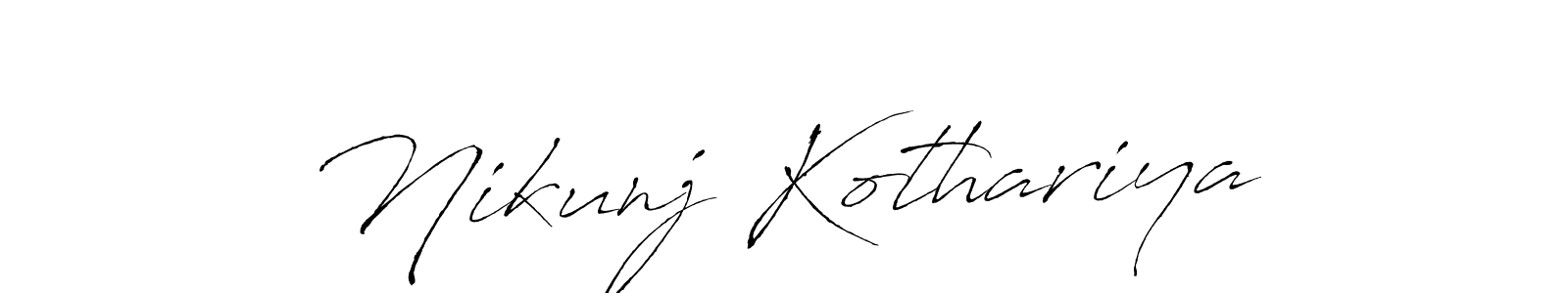 if you are searching for the best signature style for your name Nikunj Kothariya. so please give up your signature search. here we have designed multiple signature styles  using Antro_Vectra. Nikunj Kothariya signature style 6 images and pictures png