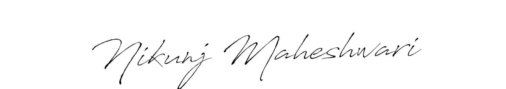 Nikunj Maheshwari stylish signature style. Best Handwritten Sign (Antro_Vectra) for my name. Handwritten Signature Collection Ideas for my name Nikunj Maheshwari. Nikunj Maheshwari signature style 6 images and pictures png