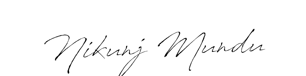 Also we have Nikunj Mundu name is the best signature style. Create professional handwritten signature collection using Antro_Vectra autograph style. Nikunj Mundu signature style 6 images and pictures png