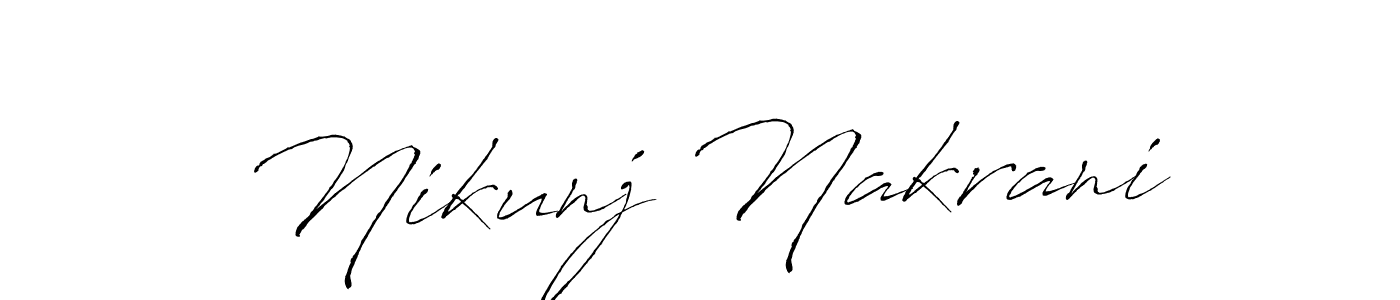 if you are searching for the best signature style for your name Nikunj Nakrani. so please give up your signature search. here we have designed multiple signature styles  using Antro_Vectra. Nikunj Nakrani signature style 6 images and pictures png
