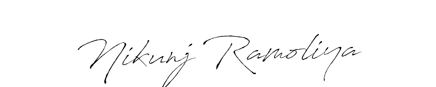 Make a beautiful signature design for name Nikunj Ramoliya. With this signature (Antro_Vectra) style, you can create a handwritten signature for free. Nikunj Ramoliya signature style 6 images and pictures png