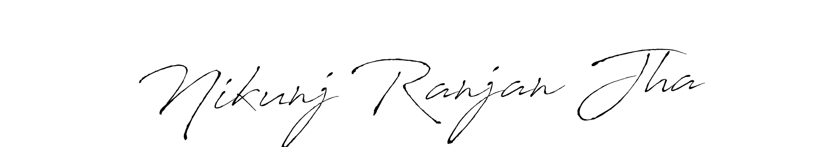 Create a beautiful signature design for name Nikunj Ranjan Jha. With this signature (Antro_Vectra) fonts, you can make a handwritten signature for free. Nikunj Ranjan Jha signature style 6 images and pictures png