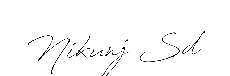 You should practise on your own different ways (Antro_Vectra) to write your name (Nikunj Sd) in signature. don't let someone else do it for you. Nikunj Sd signature style 6 images and pictures png