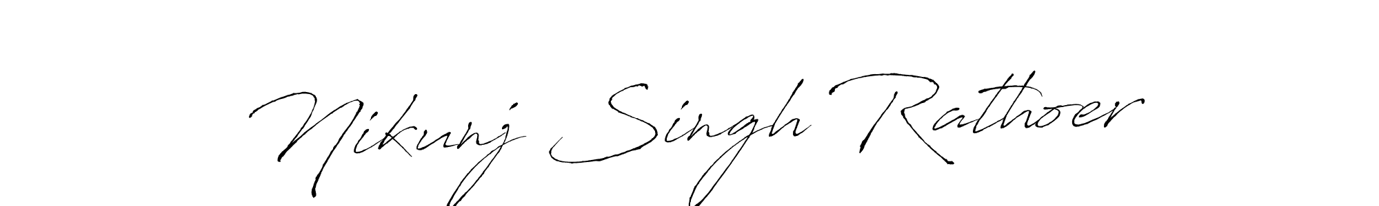 How to make Nikunj Singh Rathoer signature? Antro_Vectra is a professional autograph style. Create handwritten signature for Nikunj Singh Rathoer name. Nikunj Singh Rathoer signature style 6 images and pictures png