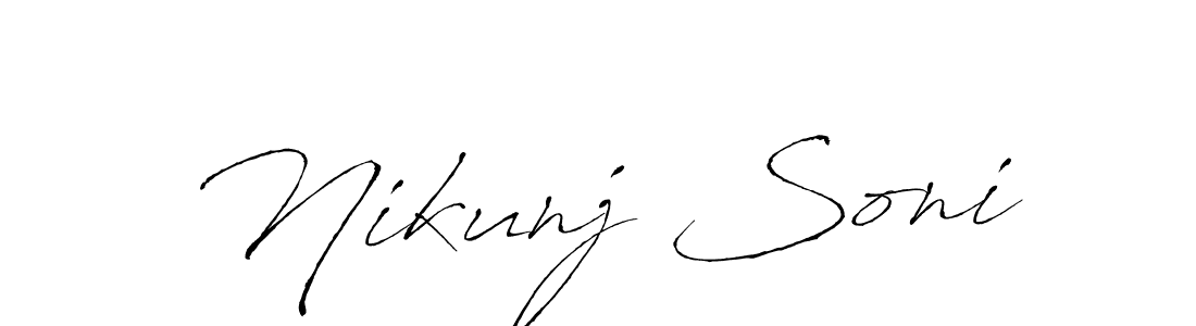 Nikunj Soni stylish signature style. Best Handwritten Sign (Antro_Vectra) for my name. Handwritten Signature Collection Ideas for my name Nikunj Soni. Nikunj Soni signature style 6 images and pictures png