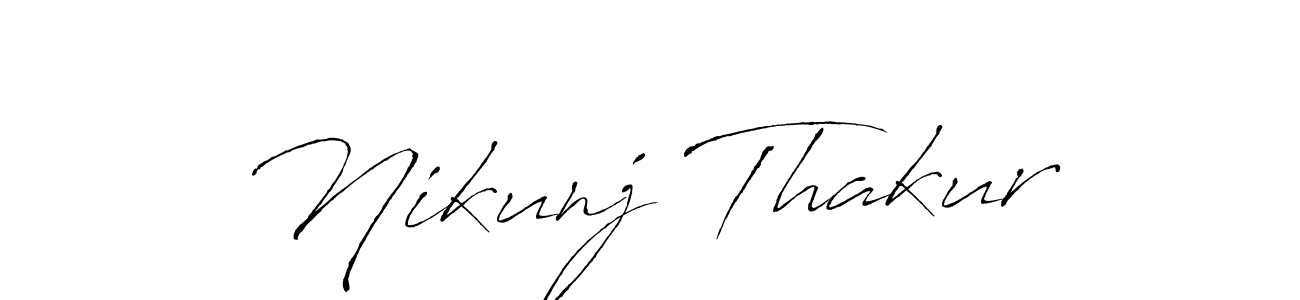 Create a beautiful signature design for name Nikunj Thakur. With this signature (Antro_Vectra) fonts, you can make a handwritten signature for free. Nikunj Thakur signature style 6 images and pictures png