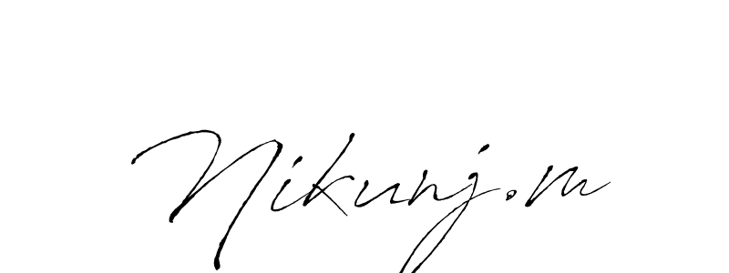 Make a beautiful signature design for name Nikunj.m. With this signature (Antro_Vectra) style, you can create a handwritten signature for free. Nikunj.m signature style 6 images and pictures png