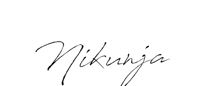 How to make Nikunja signature? Antro_Vectra is a professional autograph style. Create handwritten signature for Nikunja name. Nikunja signature style 6 images and pictures png