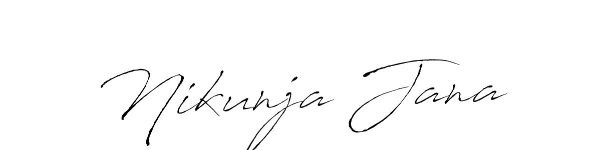 Also You can easily find your signature by using the search form. We will create Nikunja Jana name handwritten signature images for you free of cost using Antro_Vectra sign style. Nikunja Jana signature style 6 images and pictures png