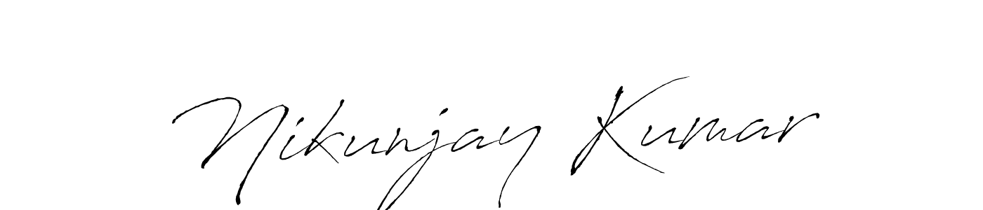 Design your own signature with our free online signature maker. With this signature software, you can create a handwritten (Antro_Vectra) signature for name Nikunjay Kumar. Nikunjay Kumar signature style 6 images and pictures png