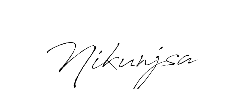 How to Draw Nikunjsa signature style? Antro_Vectra is a latest design signature styles for name Nikunjsa. Nikunjsa signature style 6 images and pictures png