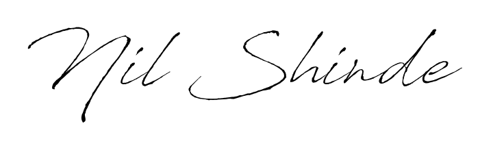 How to make Nil Shinde name signature. Use Antro_Vectra style for creating short signs online. This is the latest handwritten sign. Nil Shinde signature style 6 images and pictures png