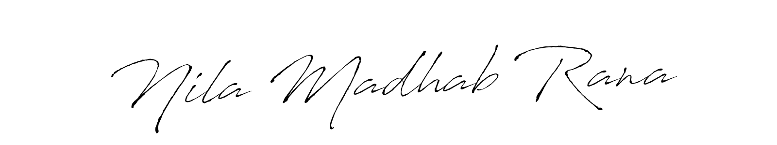 How to make Nila Madhab Rana name signature. Use Antro_Vectra style for creating short signs online. This is the latest handwritten sign. Nila Madhab Rana signature style 6 images and pictures png