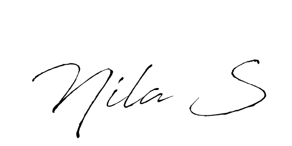 Use a signature maker to create a handwritten signature online. With this signature software, you can design (Antro_Vectra) your own signature for name Nila S. Nila S signature style 6 images and pictures png