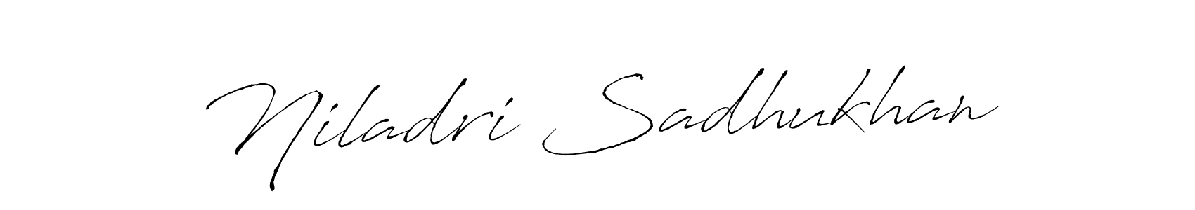 Make a beautiful signature design for name Niladri Sadhukhan. With this signature (Antro_Vectra) style, you can create a handwritten signature for free. Niladri Sadhukhan signature style 6 images and pictures png