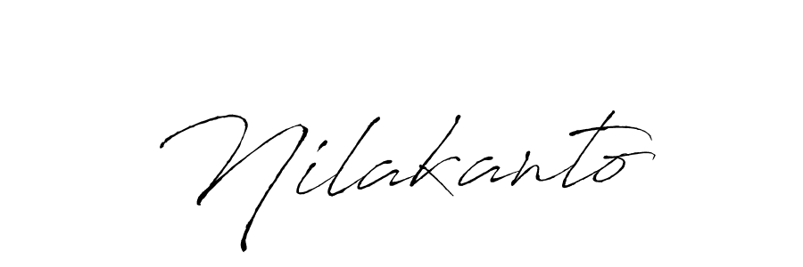 Use a signature maker to create a handwritten signature online. With this signature software, you can design (Antro_Vectra) your own signature for name Nilakanto. Nilakanto signature style 6 images and pictures png