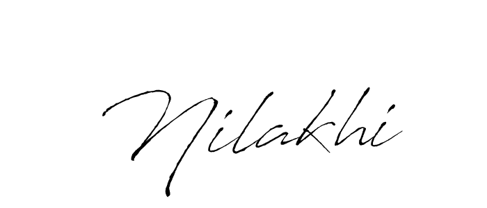 Make a beautiful signature design for name Nilakhi. With this signature (Antro_Vectra) style, you can create a handwritten signature for free. Nilakhi signature style 6 images and pictures png