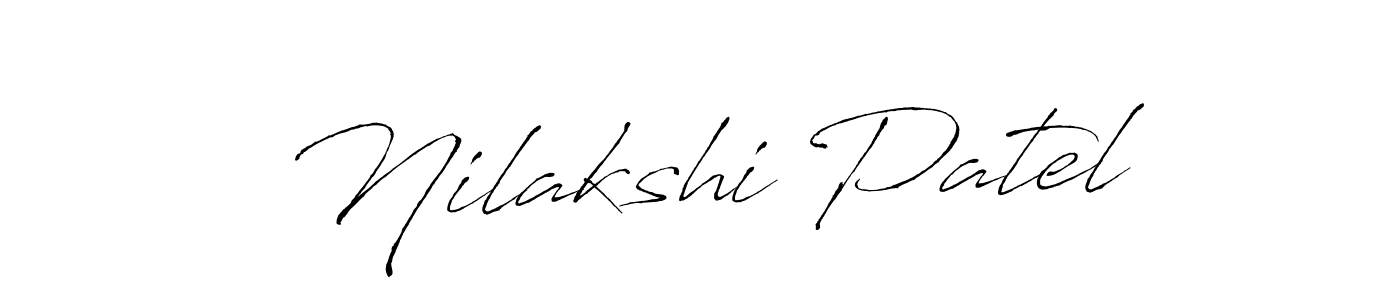 How to make Nilakshi Patel signature? Antro_Vectra is a professional autograph style. Create handwritten signature for Nilakshi Patel name. Nilakshi Patel signature style 6 images and pictures png
