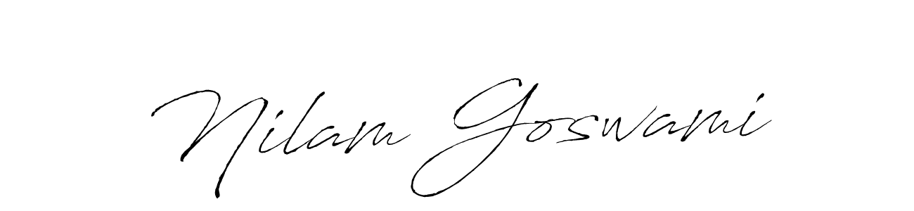 Similarly Antro_Vectra is the best handwritten signature design. Signature creator online .You can use it as an online autograph creator for name Nilam Goswami. Nilam Goswami signature style 6 images and pictures png