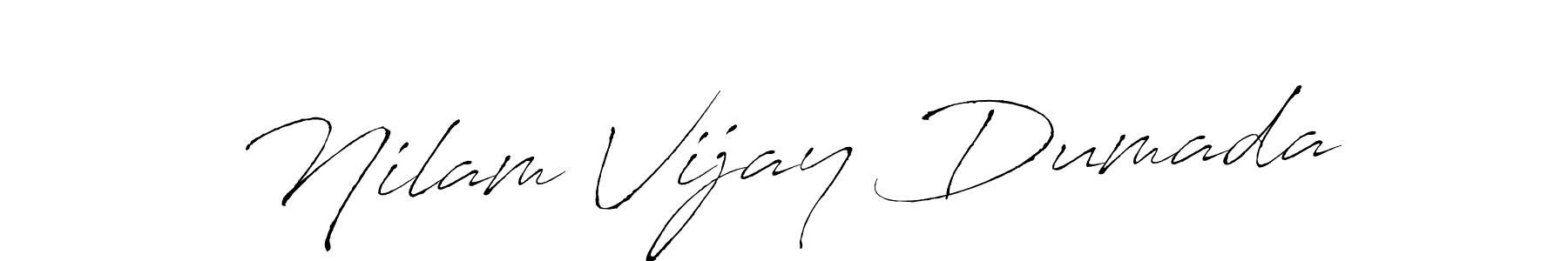 Make a beautiful signature design for name Nilam Vijay Dumada. With this signature (Antro_Vectra) style, you can create a handwritten signature for free. Nilam Vijay Dumada signature style 6 images and pictures png