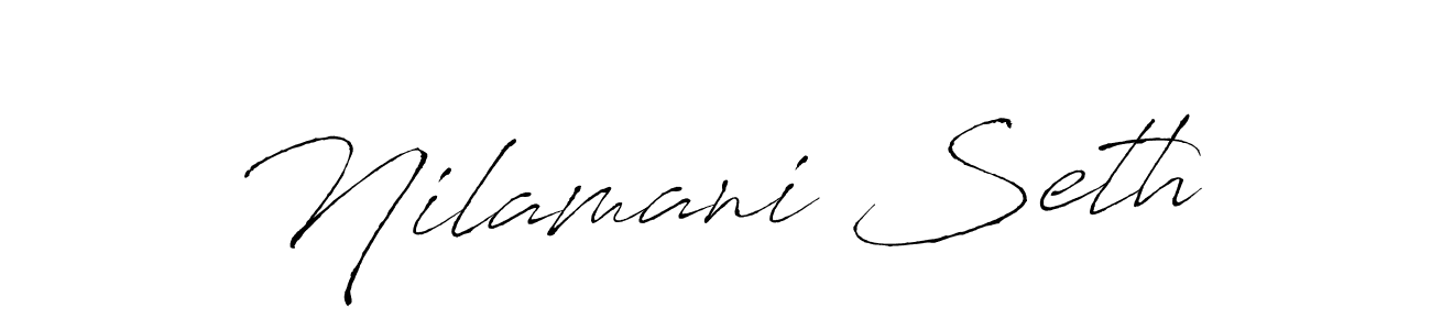 How to make Nilamani Seth signature? Antro_Vectra is a professional autograph style. Create handwritten signature for Nilamani Seth name. Nilamani Seth signature style 6 images and pictures png