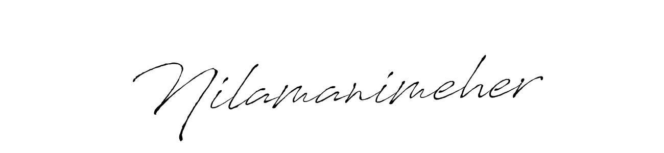 How to make Nilamanimeher name signature. Use Antro_Vectra style for creating short signs online. This is the latest handwritten sign. Nilamanimeher signature style 6 images and pictures png