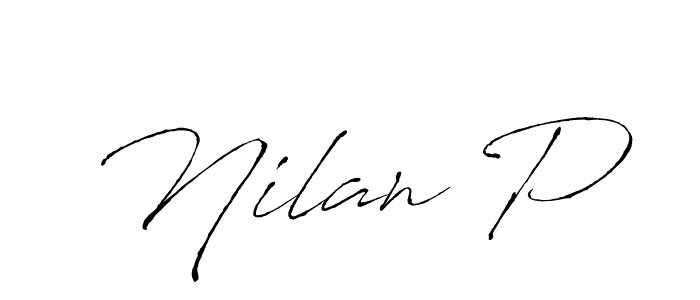 How to make Nilan P signature? Antro_Vectra is a professional autograph style. Create handwritten signature for Nilan P name. Nilan P signature style 6 images and pictures png