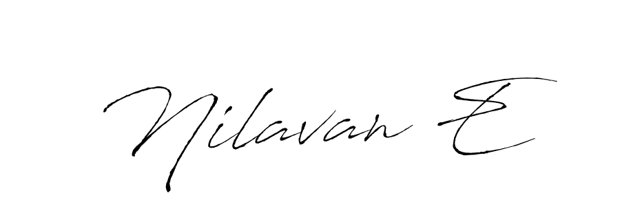 How to Draw Nilavan E signature style? Antro_Vectra is a latest design signature styles for name Nilavan E. Nilavan E signature style 6 images and pictures png