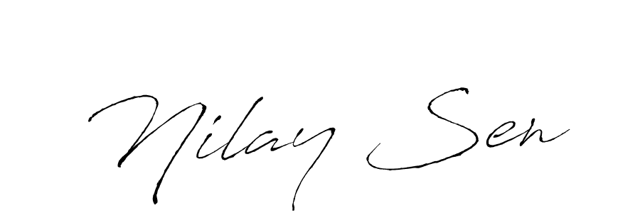 Use a signature maker to create a handwritten signature online. With this signature software, you can design (Antro_Vectra) your own signature for name Nilay Sen. Nilay Sen signature style 6 images and pictures png