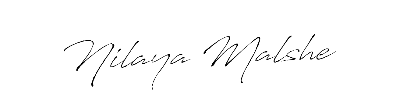 Create a beautiful signature design for name Nilaya Malshe. With this signature (Antro_Vectra) fonts, you can make a handwritten signature for free. Nilaya Malshe signature style 6 images and pictures png