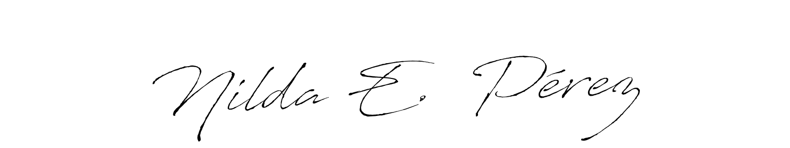 The best way (Antro_Vectra) to make a short signature is to pick only two or three words in your name. The name Nilda E.  Pérez include a total of six letters. For converting this name. Nilda E.  Pérez signature style 6 images and pictures png